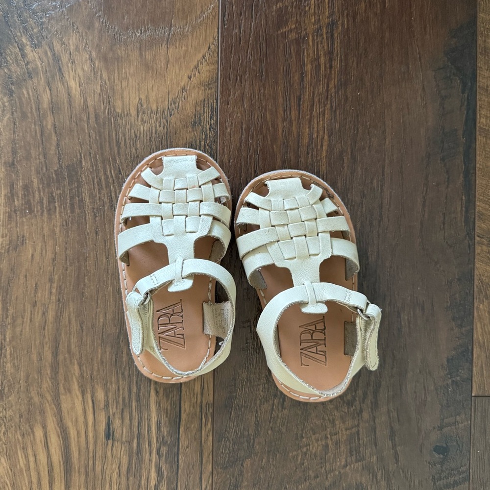 Zara toddler white/cream sandals